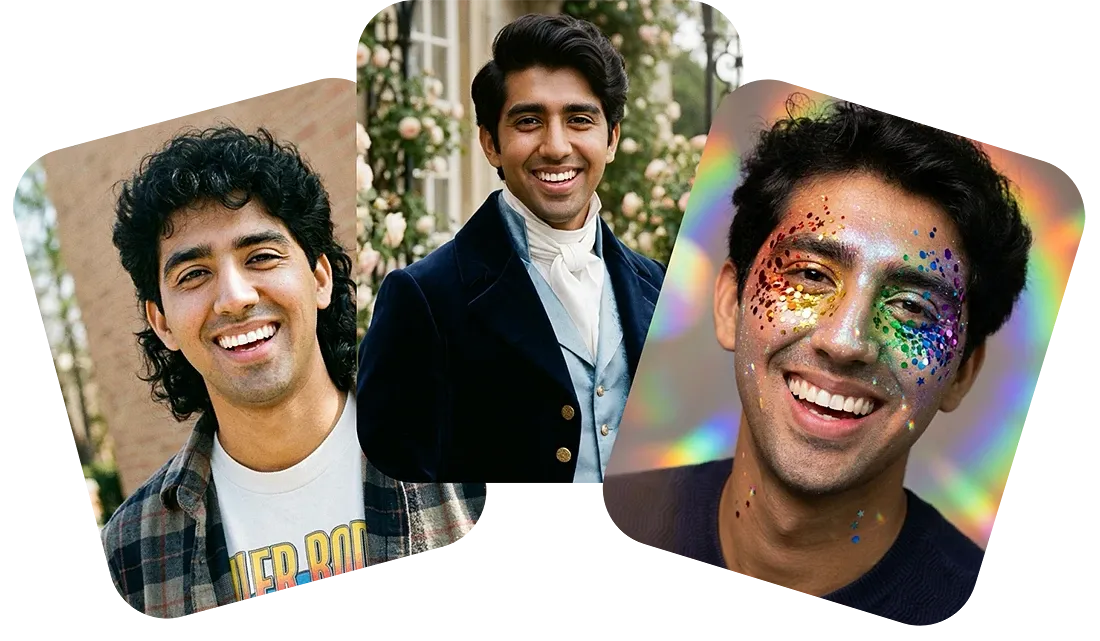 Side-by-side comparison showing AI effects that preserve the subject's likeness with stunning detail