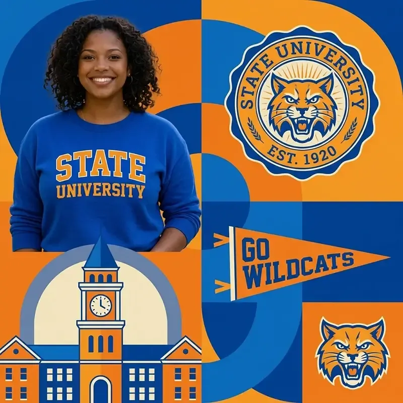 Campus Memories university event Virtual Booth example with shareable photo layout