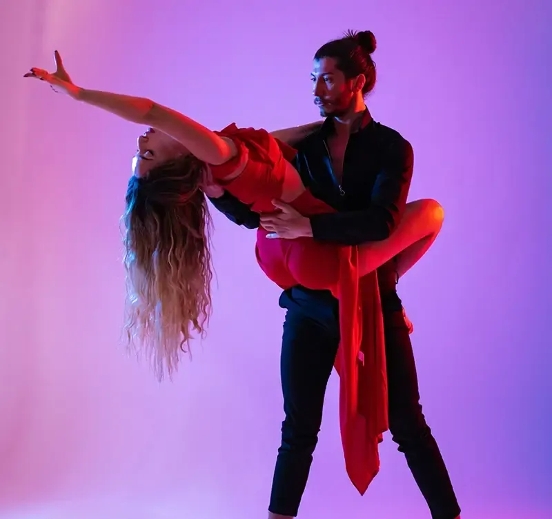 Dancer captured with Virtual Booth for a live broadcast