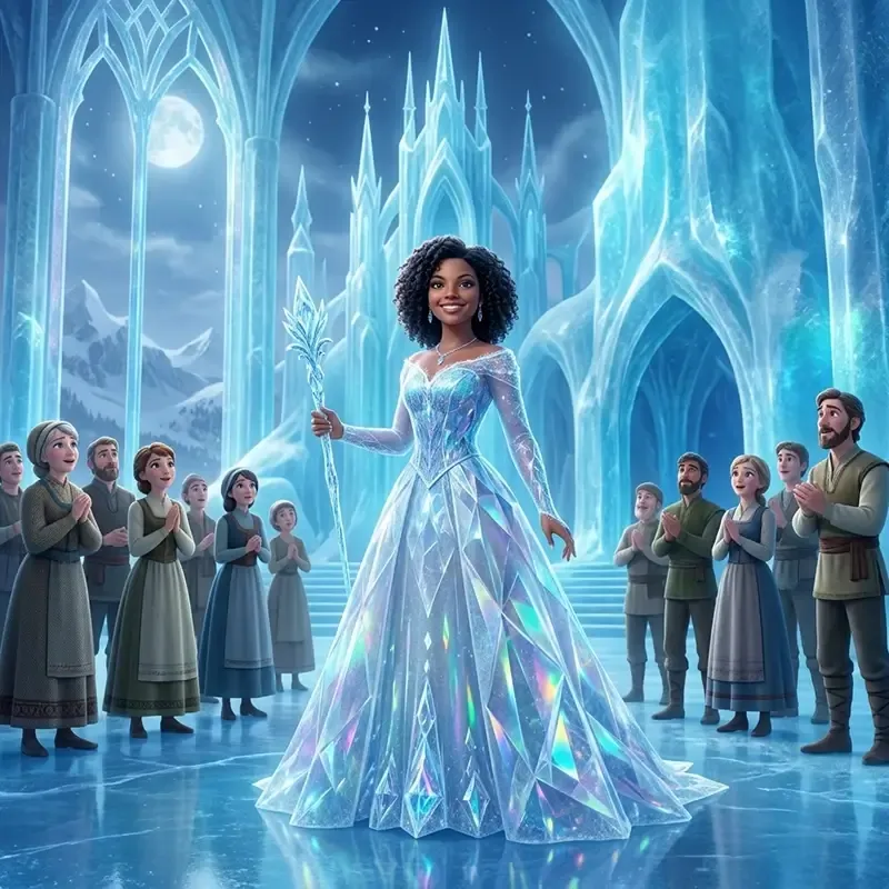 Princess-themed AI portrait for a TV broadcast activation