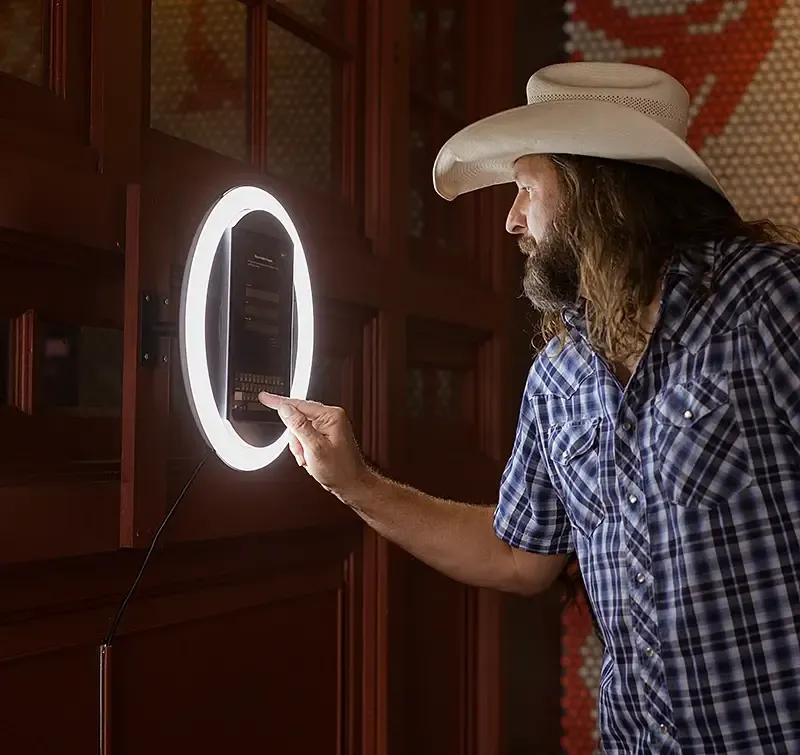 Branded photo activation at a marketing event