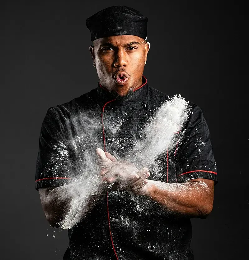 Chef portrait styled with Virtual Booth AI effects