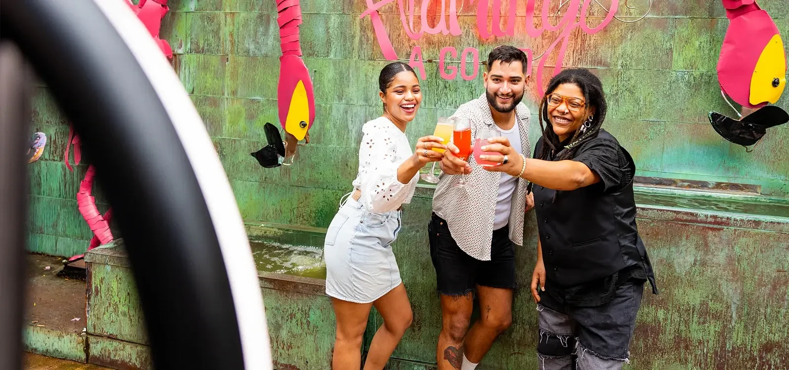 Photo booth at a destination
