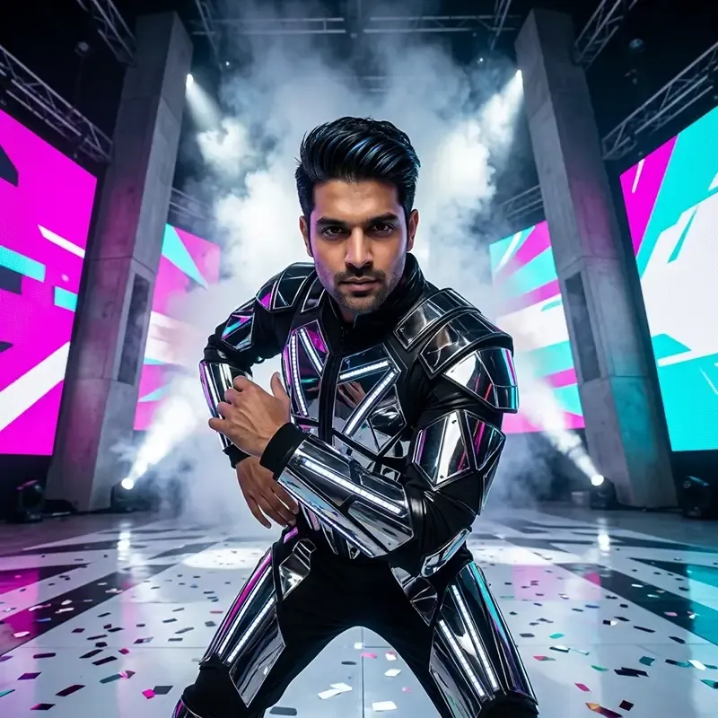 AI photo booth K-pop idol effect on event guest