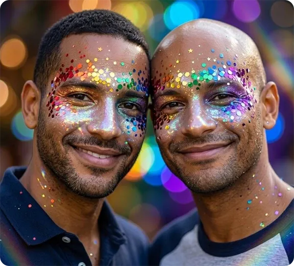 AI-powered photo booth transformation applied to a guest portrait