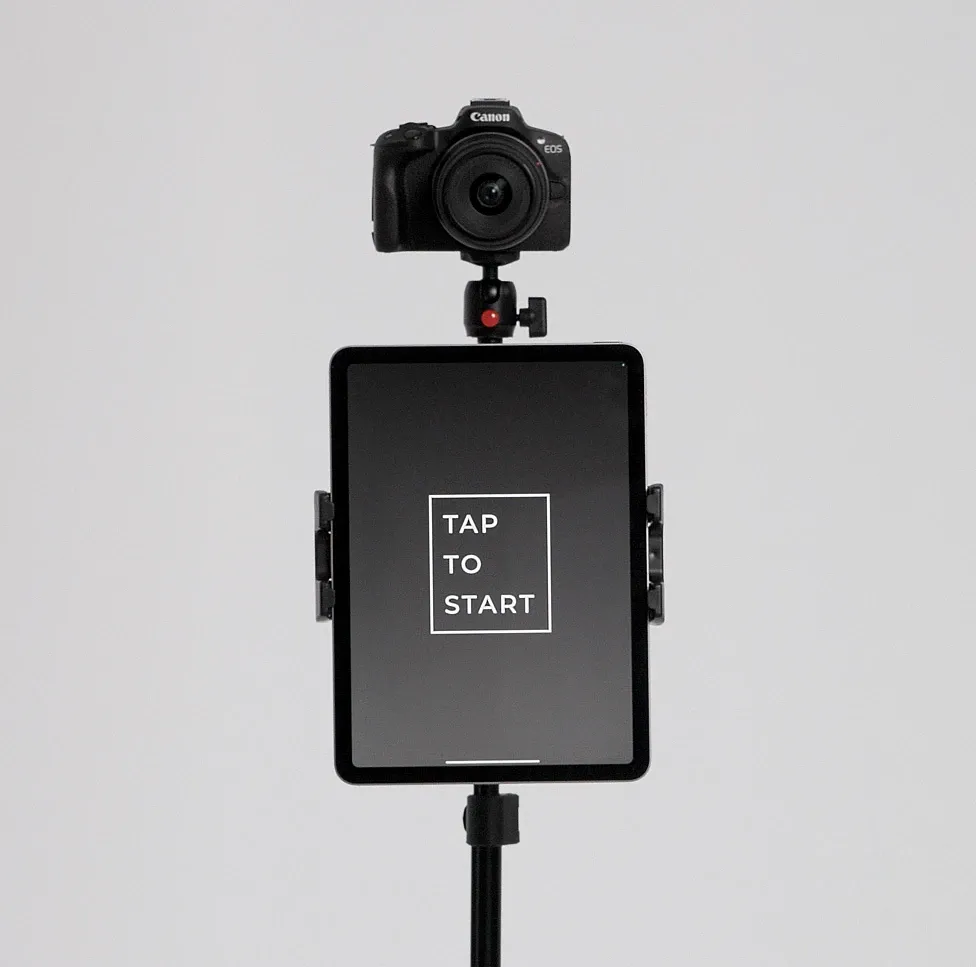 Professional DSLR camera connected to Simple Booth photo booth software