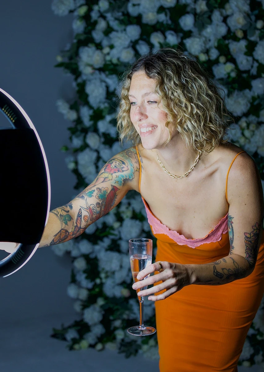 photo booth wedding guest