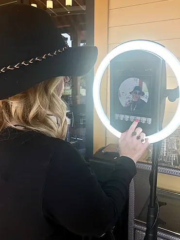 Photo booth at a cultural center