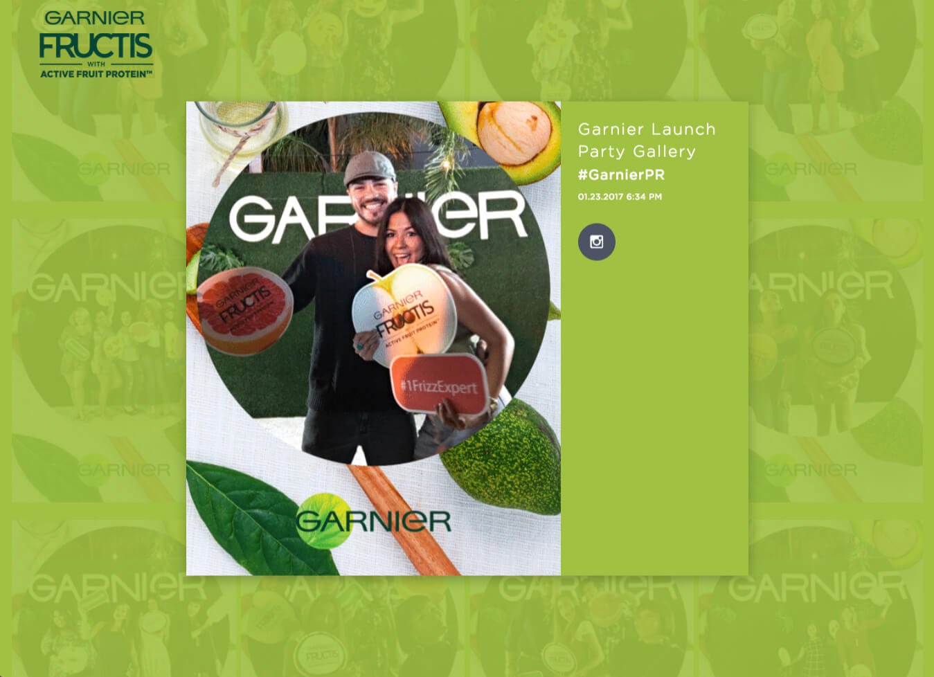 Garnier branded gallery