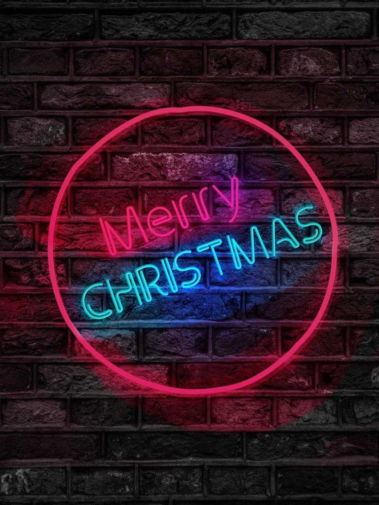 merry christmas neon light