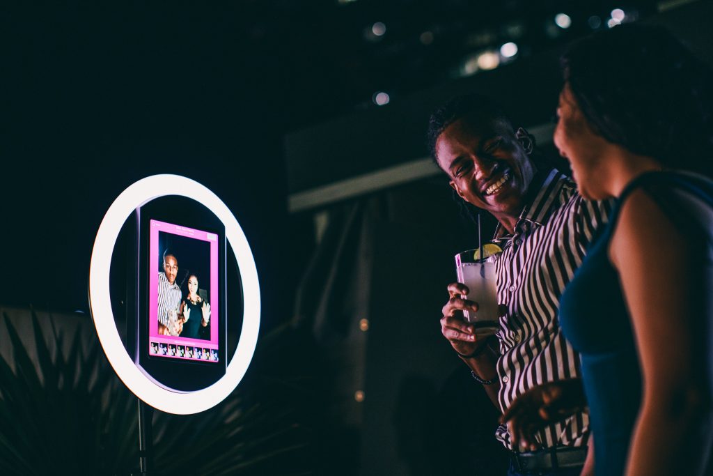 Simple Booth HALO at a wedding reception