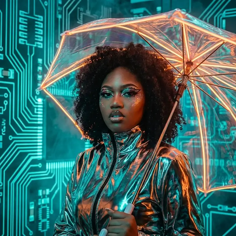 Neon Circuit AI effect