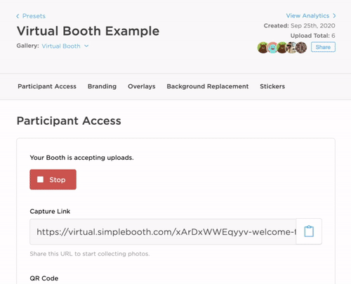 Virtual photo booth software setup